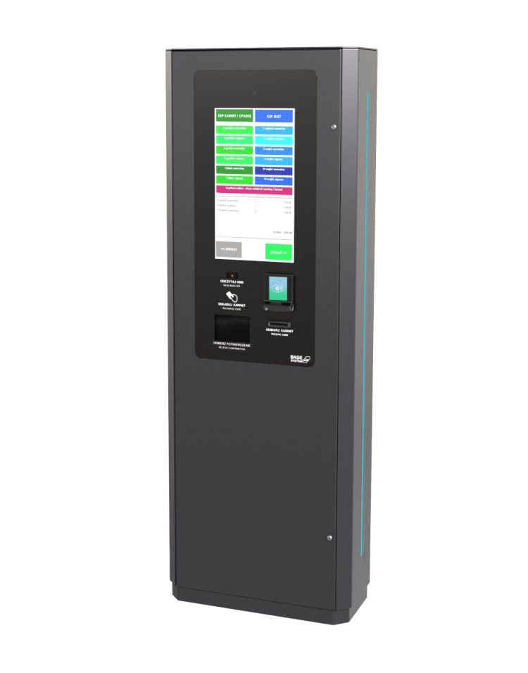 BASE 8000 - wszechstronny automat do biletów, karnetów i opasek BASE 8000 - wszechstronny automat do biletów, karnetów i opasek